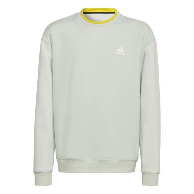 adidas Pullover Crew Fleece All SZN Sweatshirt lnianowa zieleń dla chłopców